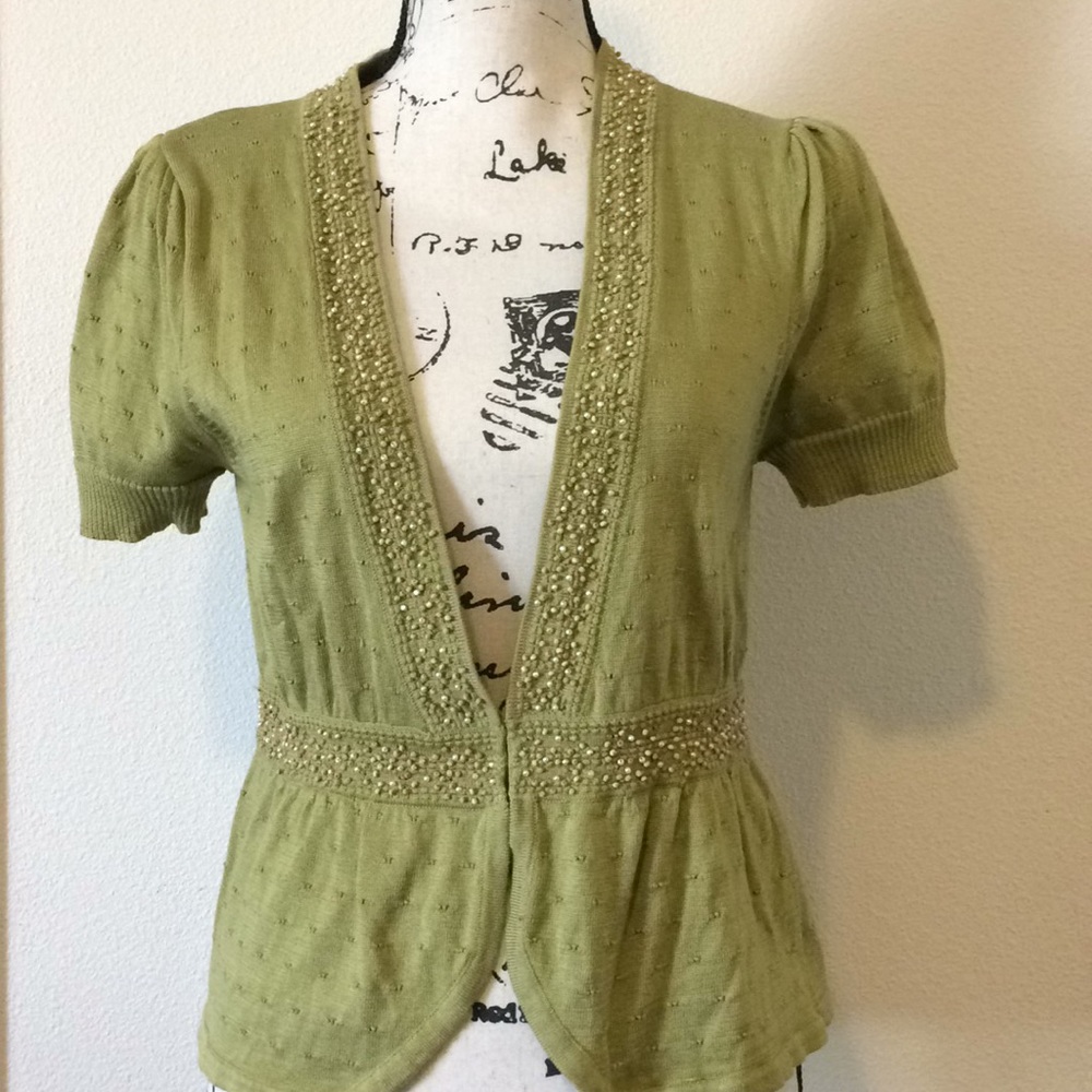 Anthropologie Short Sleeve Cardigan